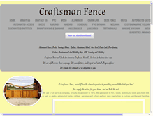 Tablet Screenshot of craftsmanfenceanddeck.net